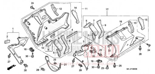 CARENA INFERIORE (CBR1000RR4/5) CBR1000RR5 di 2005
